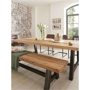 实木餐桌和椅子组合小公寓家庭餐厅方桌餐厅酒店覆古餐桌长方形餐