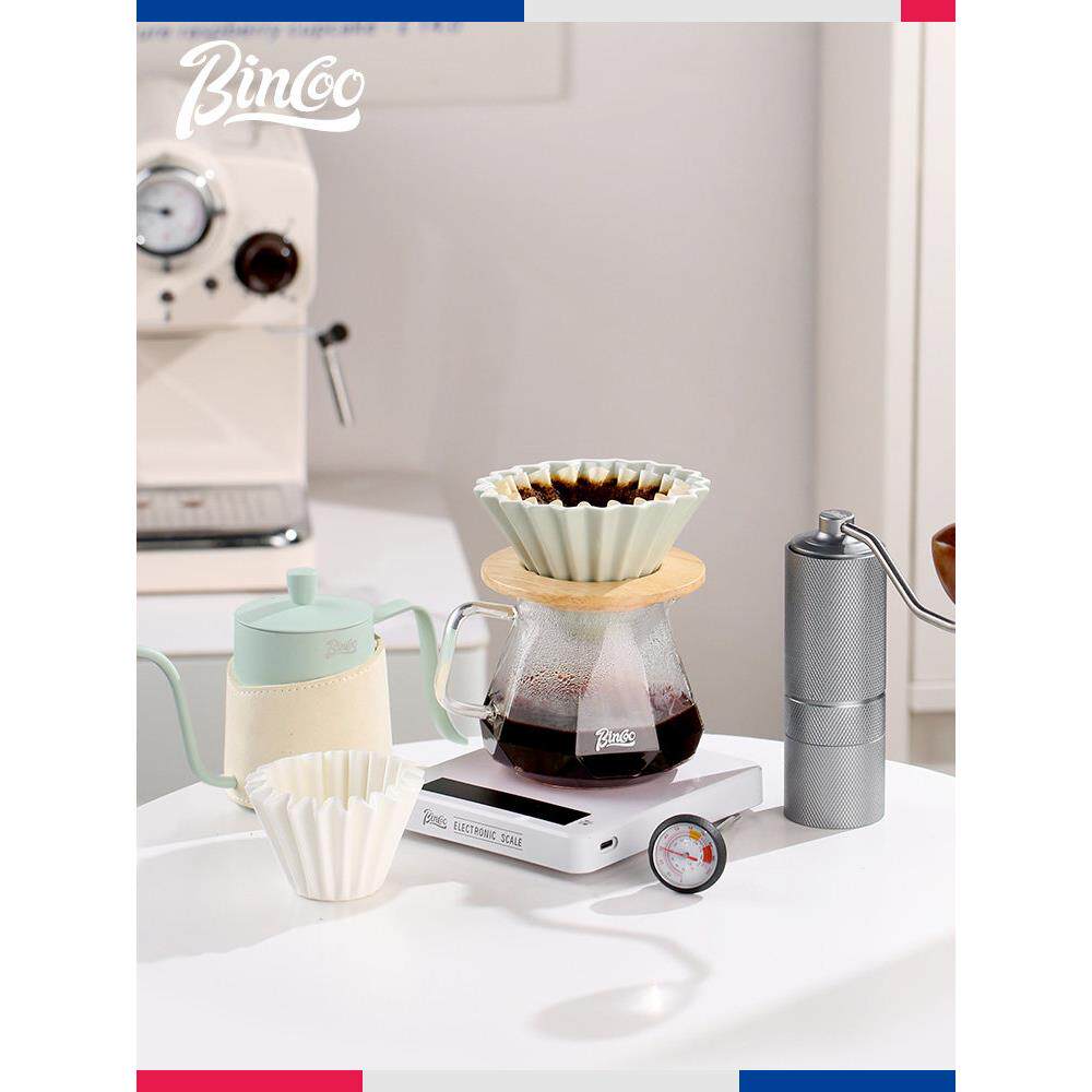 bincoo咖啡壶手冲壶套装陶瓷滤杯分享壶手磨器具咖啡机全套冲泡壶