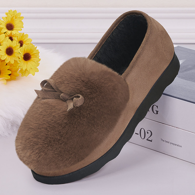 老北京布鞋女保暖棉鞋加绒防滑一脚蹬毛毛鞋平底冬季女士豆豆棉鞋,女鞋,乐福鞋（豆豆鞋）,淘宝优惠券,粉丝福利购,淘宝优惠卷