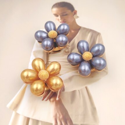 跨境爆款可拆卸button cover小香风花朵袖扣配饰diy衬衫扣子夹扣