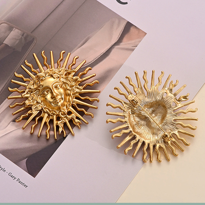 法式欧美中古宫廷风太阳女神胸针