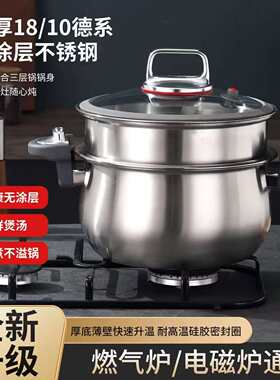 德国品质不锈钢微压锅多功能炖锅