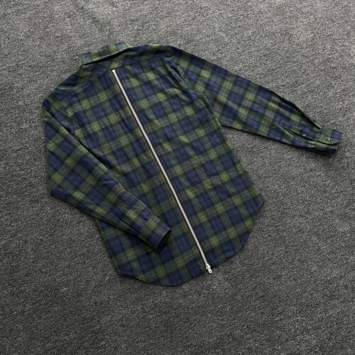 扁嘴伦自主FOG3rd绿格子背拉衬衫