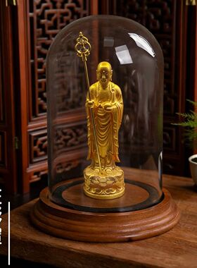 精品大愿地藏金身佛像居家佛堂供奉九华山地藏王菩萨车摆件结缘