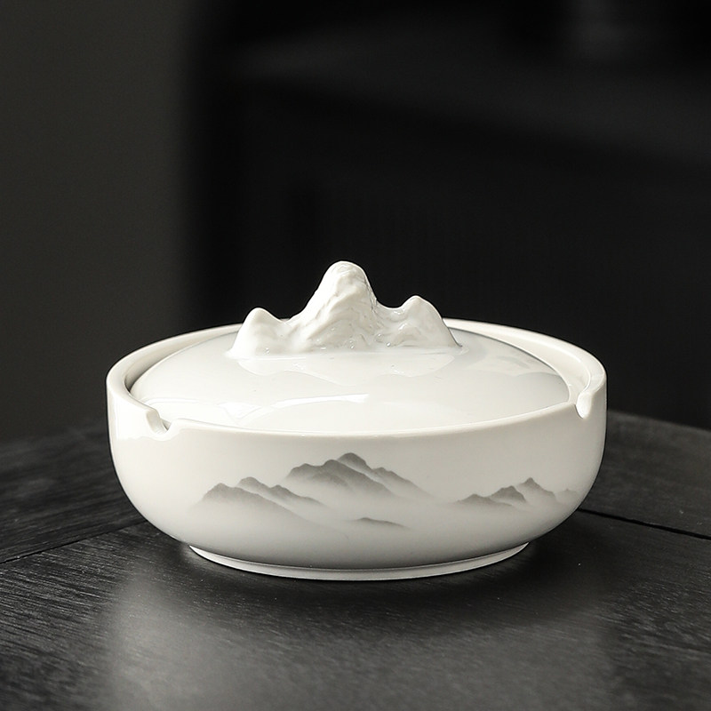 火锅砚台书法专用带盖陶瓷保湿墨碟不干墨毛笔墨汁墨盒墨海火锅砚