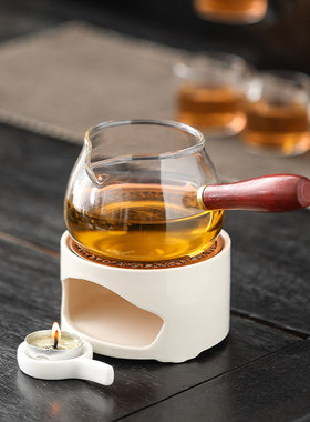 轻奢高档暖温茶炉花茶壶蜡烛煮茶炉陶瓷底座加热炉保温明火煮茶器
