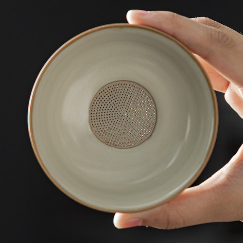 汝窑陶瓷茶漏茶滤一体过滤网