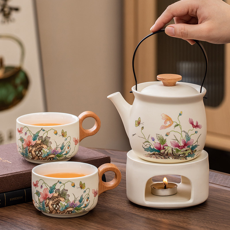 温茶炉小火炉蜡烛煮茶底座保温暖茶器提香器烘茶炉围炉煮茶温茶器图片