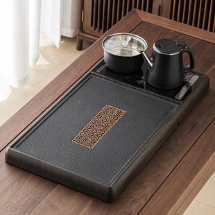 功夫茶具套装家用客厅高端全自动一体密胺乌金石茶盘茶台无茶具款