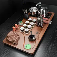 Bộ trà văn phòng sang trọng nhẹ nhàng cho phòng khách gia đình Bộ cấp nước hoàn toàn tự động tích hợp khay trà kung fu bán bàn trà điện hướng dẫn lắp bàn trà điện