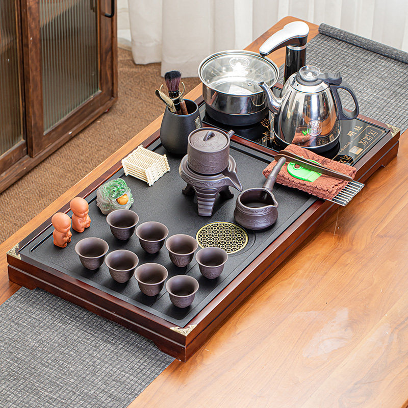 全自动一体功夫茶具套装仿乌金石茶盘客厅家用茶台烧水壶茶盘家用,餐饮具,整套茶具,淘宝优惠券,粉丝福利购,淘宝优惠卷