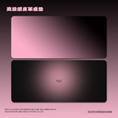 高级感渐变PU皮革鼠标垫黑粉色彩极简风超大号纯色防水办公桌垫子