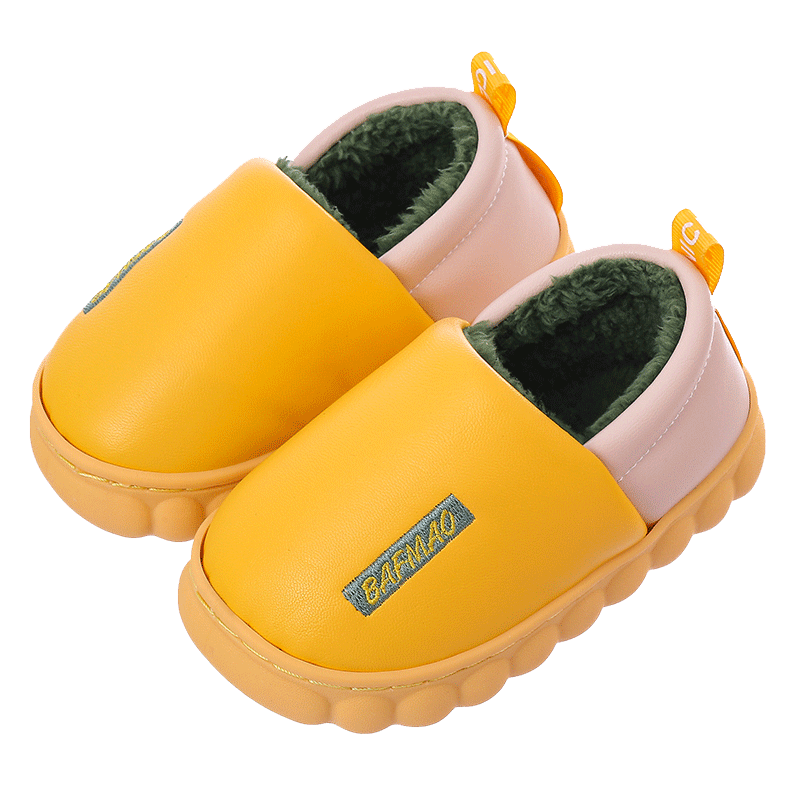 网红儿童棉鞋冬季新款居家保暖厚底中大童防水防滑包跟宝宝棉拖鞋