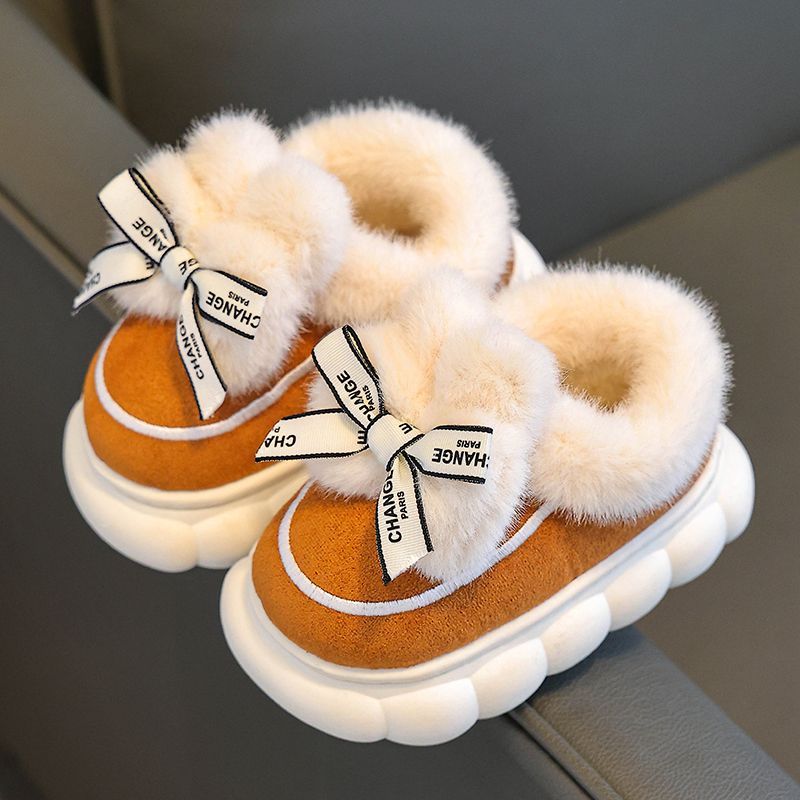 儿童棉拖鞋包跟女童冬季可爱宝宝加绒舒适保暖居家防滑小女孩棉鞋