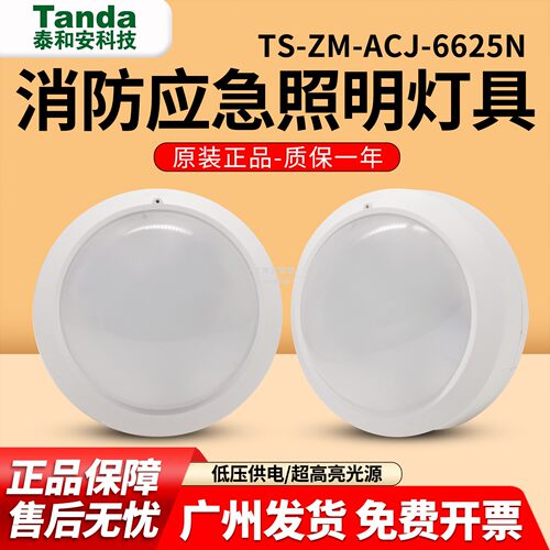 Tanda泰和安新国标TS-ZM-ACJ-6625N集电消防应急照明灯吸顶36V