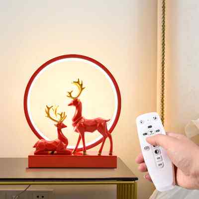 结婚台灯婚房床头灯一对长明灯送新娘婚礼陪嫁灯结婚礼物红色喜灯