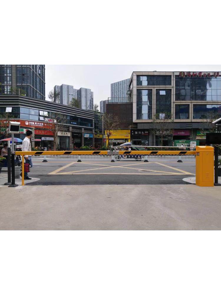 捷停车道闸杆全自动升降曲臂杆折叠道闸90度停车场小区栏车直杆