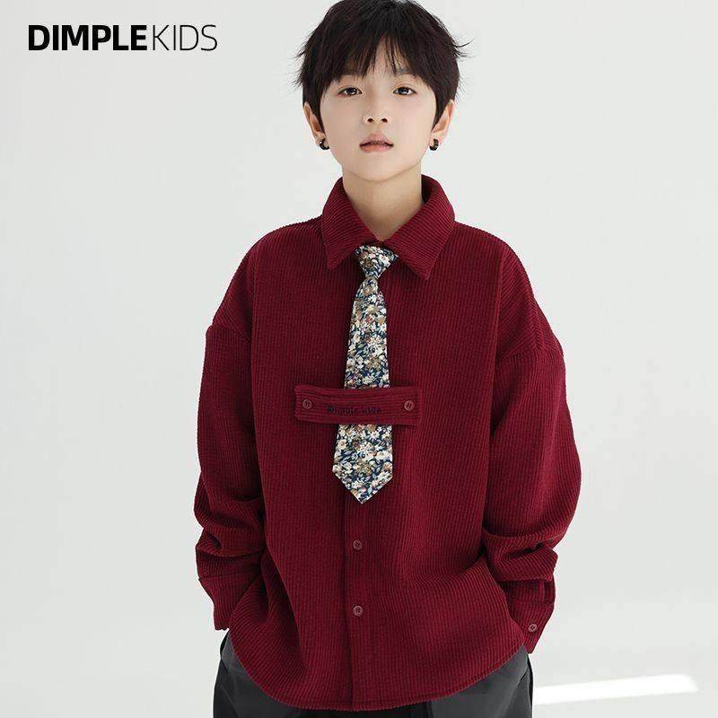 新中式儿童拜年服男童灯芯绒外套秋冬2024中大童加绒加厚衬衫上衣,童装/婴儿装/亲子装,儿童抓绒衣,淘宝优惠券,粉丝福利购,淘宝优惠卷