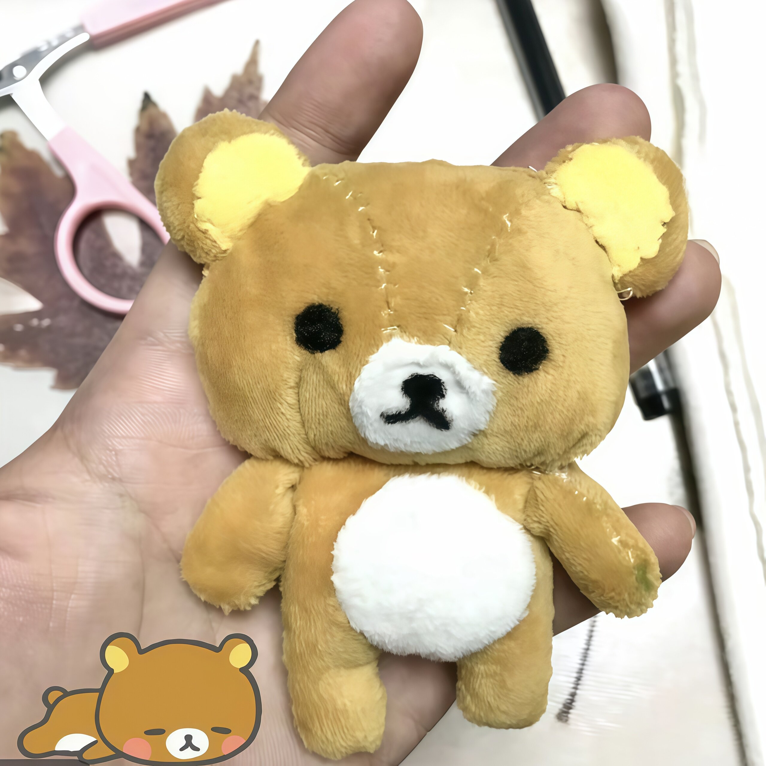 轻松熊毛绒挂件DIY材料包