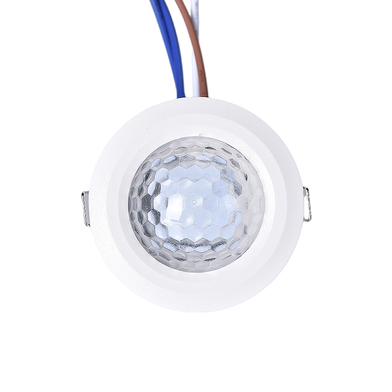 开孔45mm人体感应开关家用220V迷你型嵌入式红外线灯带人体感应器