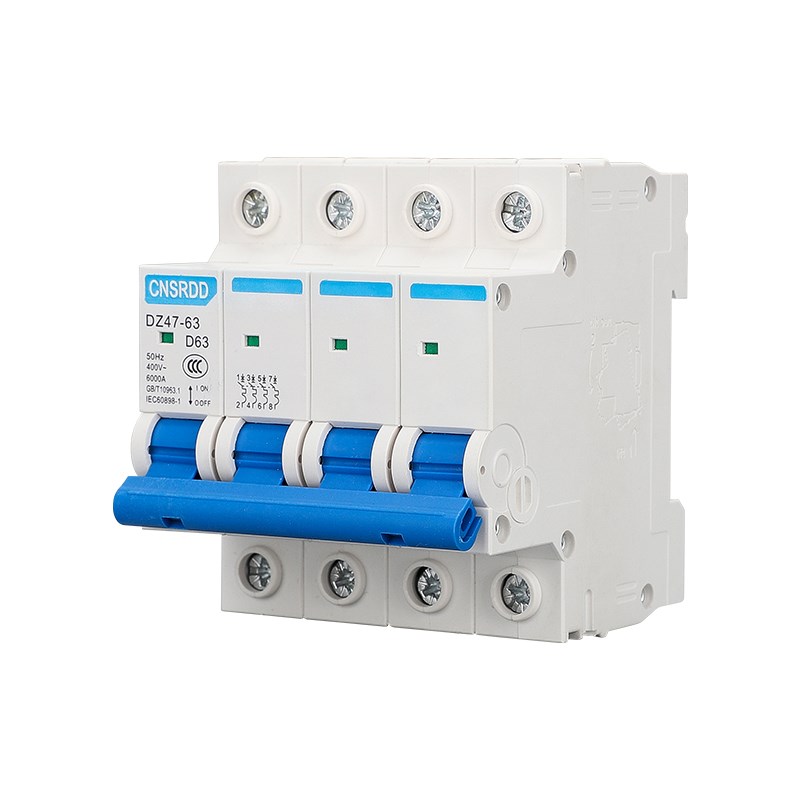 DZ47动力型D型空气开关D63A断路器1p2p3p4P 三相电闸空开