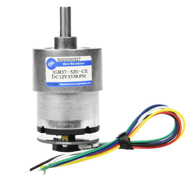 JGB37-520微型直流减速调速马达 小型电机6v12v霍尔编码器带测速