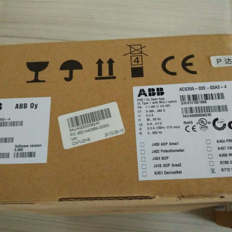 ABB变频器 通用型 ACS310-03E-01A3-4 0.37KW 原装正品  现货