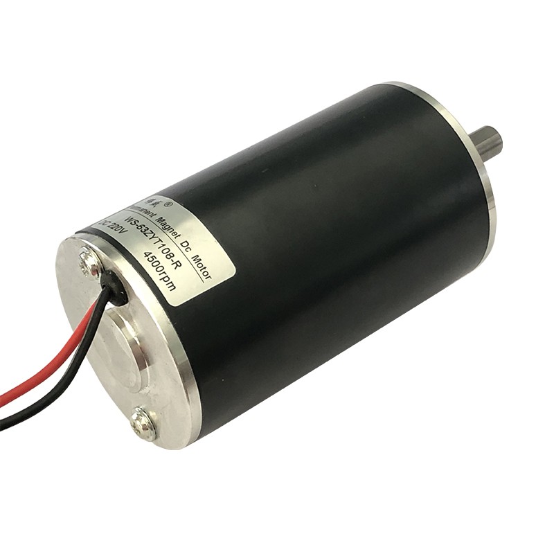 100W直流电机DC220V双轴承高速小马达4500转砂带机车床直流电动机