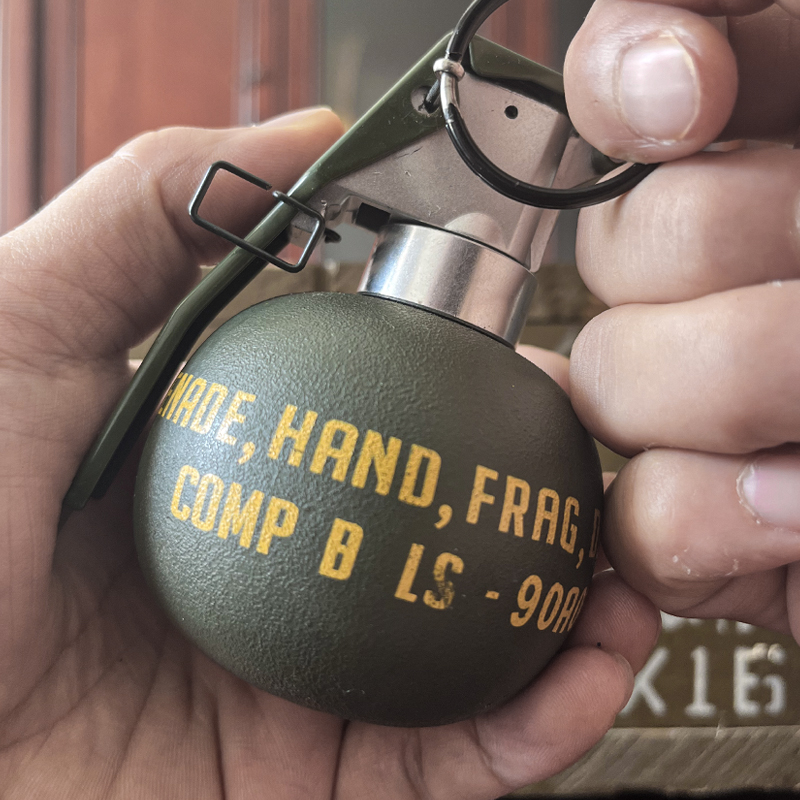 仿真金属M67手雷模型拉道具玩具