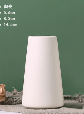 白色简约大花瓶陶瓷水养北欧现代创意家居客厅干花插花装饰小摆件