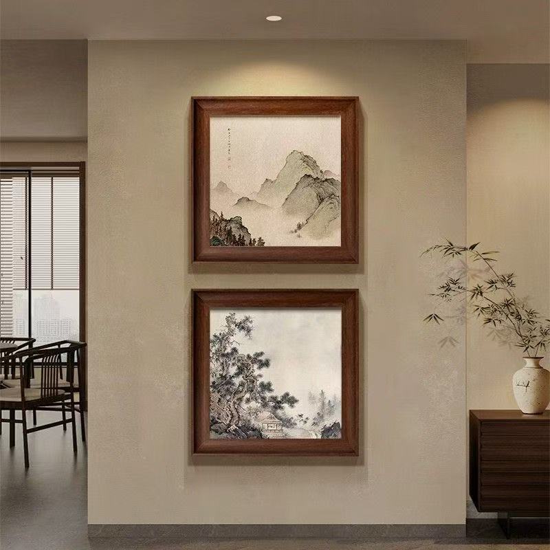 宋代美学古风玄关沙发装饰画摆桌