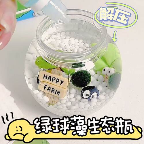 海藻球微景观生态瓶情绪稳定小摆件玩具桌面解压治愈系女生日礼物