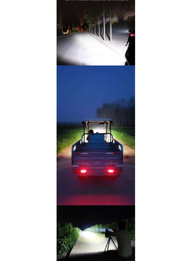 强光电动车摩托车iled大灯改装射灯超C亮12V--85通用12珠外置大灯