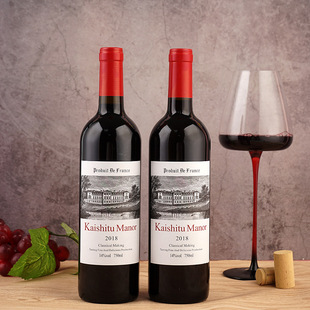 凯士图 庄园赤霞珠红葡萄酒干红葡萄酒750ml红酒14度低度红酒