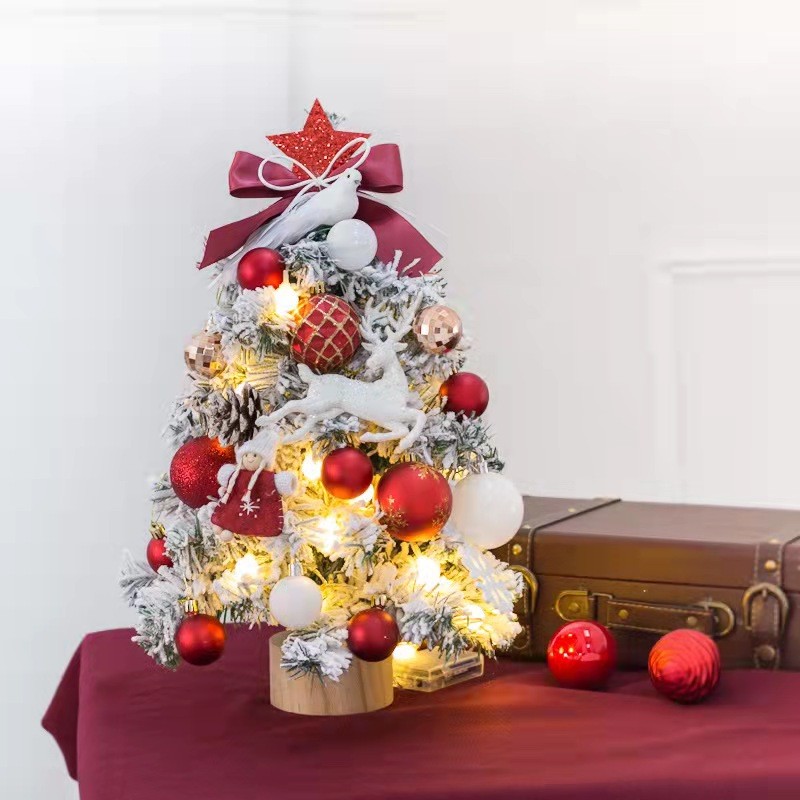 圣诞树圣诞节装饰品家用小型场景布置ins迷你桌面摆件装扮小饰品
