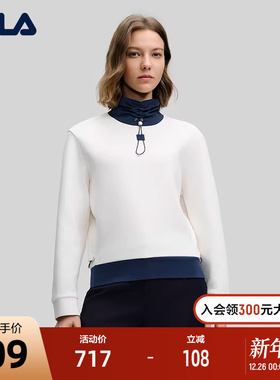 FILA Emerald斐乐女子套头卫衣2025春季新款时尚休闲舒适女装上衣