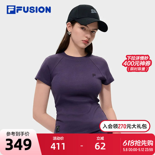 FILAFUSION斐乐女士针织短袖衫