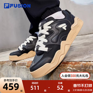 FILA FUSION斐乐潮牌男鞋KICK DX专业滑板鞋2024冬新款休闲踢板鞋