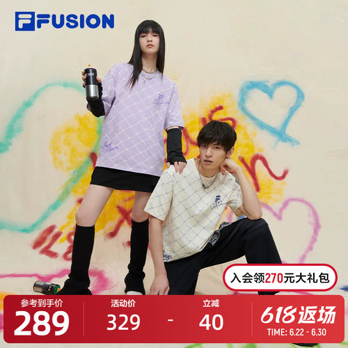 FILAFUSION斐乐中性针织短袖衫