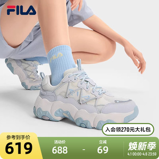 运动鞋 FILA 老爹鞋 黑色鞋 子休闲鞋 新款 斐乐官方猫爪6女鞋 2025夏季