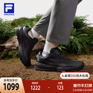 眼界2|FILA斐乐BOA革面运动鞋男鞋2026春季新款牛皮防水越野跑鞋