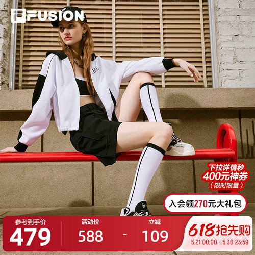 FILA FUSION斐乐潮牌50-50女鞋场下滑板鞋2023秋季厚底运动休闲鞋