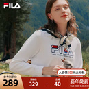 圆领长袖 FILA斐乐官方女子套头卫衣冬季 休闲经典 时尚 加绒上衣 新款