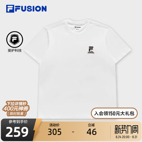 FILAFUSION斐乐短袖T男子