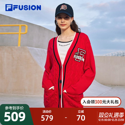 FILAFUSION斐乐女子编织开衫