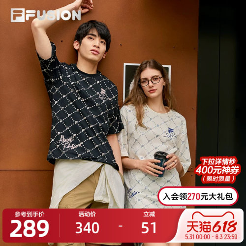 FILAFUSION斐乐短袖T情侣