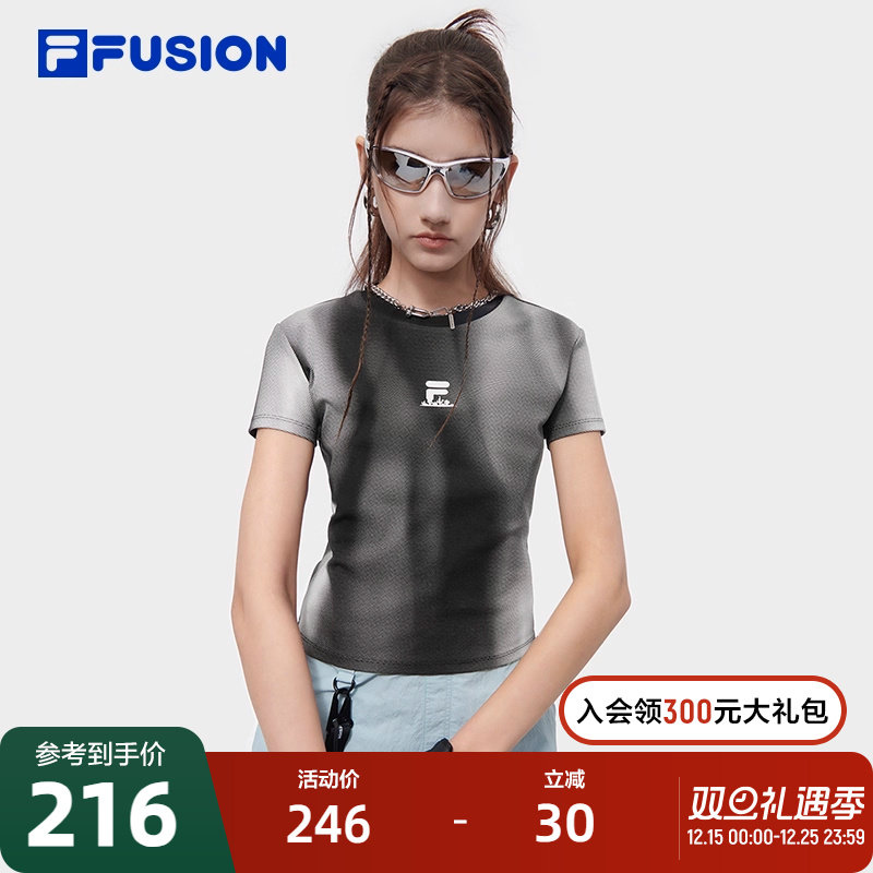 FILAFUSION斐乐短袖T女子
