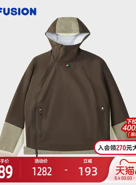 FILA FUSION | DOE斐乐潮牌梭织上衣男2025秋季新款宽松连帽外套