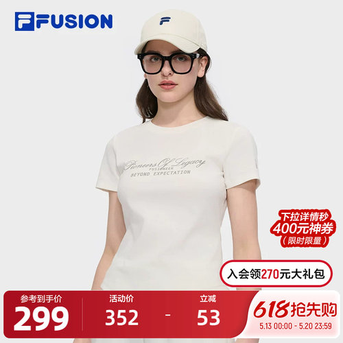 FILAFUSION斐乐女子针织短袖衫