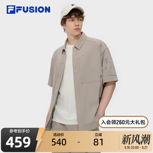 FILAFUSION斐乐男子短袖衬衫